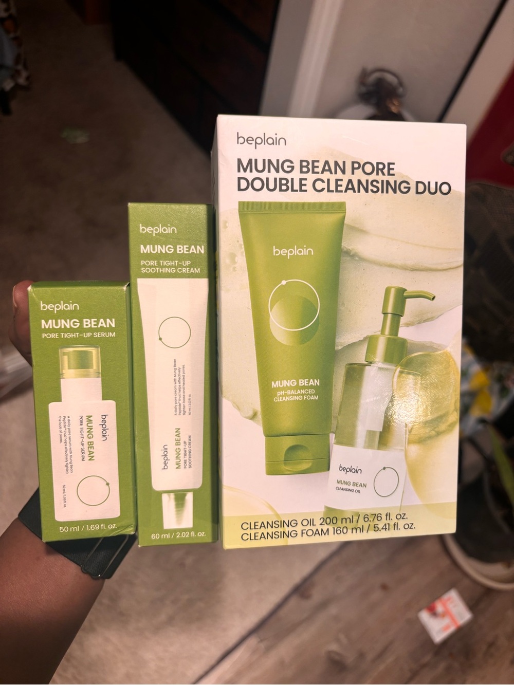 Mung Bean Pore Double Cleansing Duo + Serum & Soothing cream